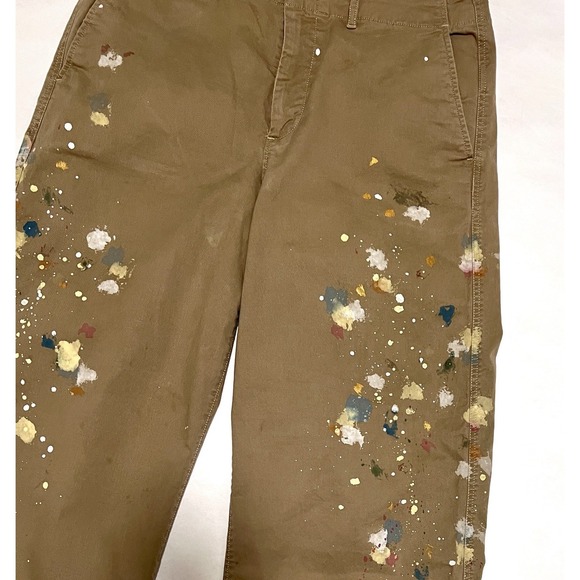 Polo Ralph Lauren Paint Splatter Big Chino 14 Cotton Twill Khaki Pants New - Picture 3 of 7